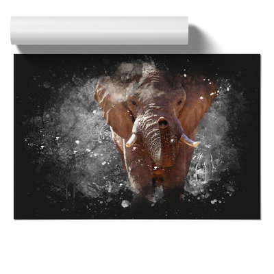 Elephant Paint Splash - Frameless Print