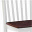 Chaises d'appoint en grain de bois blanc et noyer (ensemble de 2 pièces)