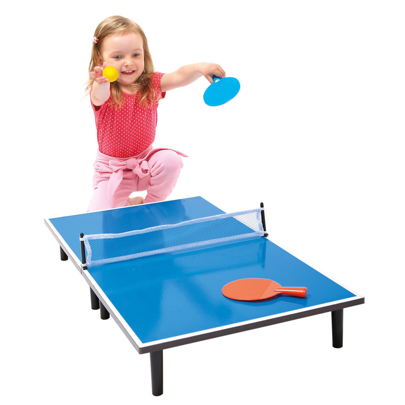 Bino Table Tennis Table (Paddles Included), Blue, 11cm H x 45cm W x 80cm L