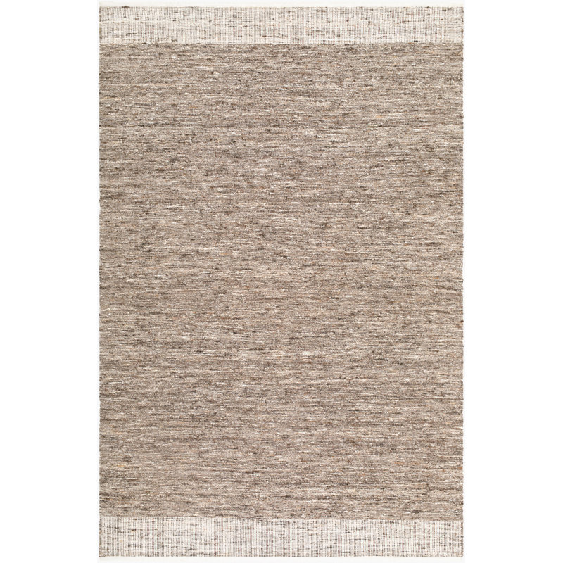 Tapis fait à la main Simplon, Taupe / gris anthracite / ivoire, Rectangle 9 pi x 12 pi