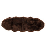 Tapis brun en fausse fourrure double lavable double 2 pi x 6 pi