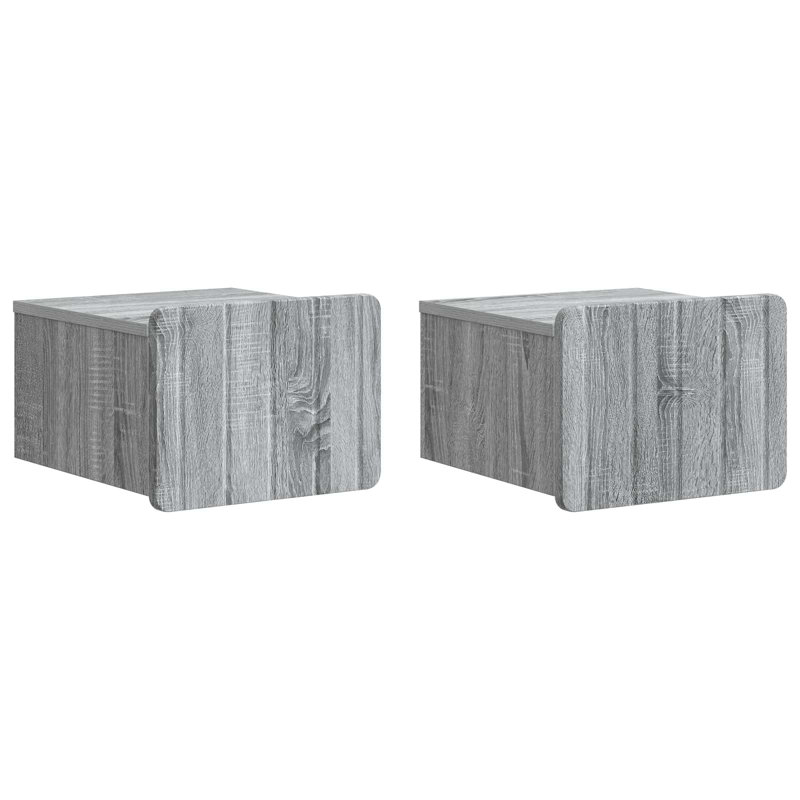 33 cm W Bedside Table, Grey Sonoma