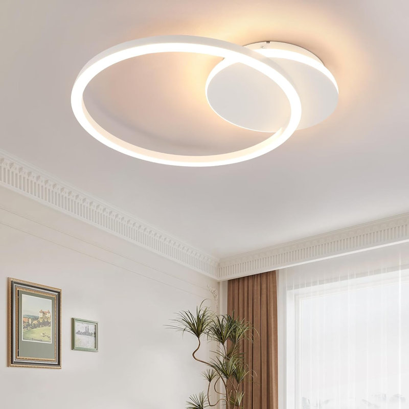 LED Semi Flush Mount, Stainless Steel