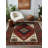 Strawbridge Burgundy Beige Moroccan Machine Printed Cotton Polyester Area Rug-178446741