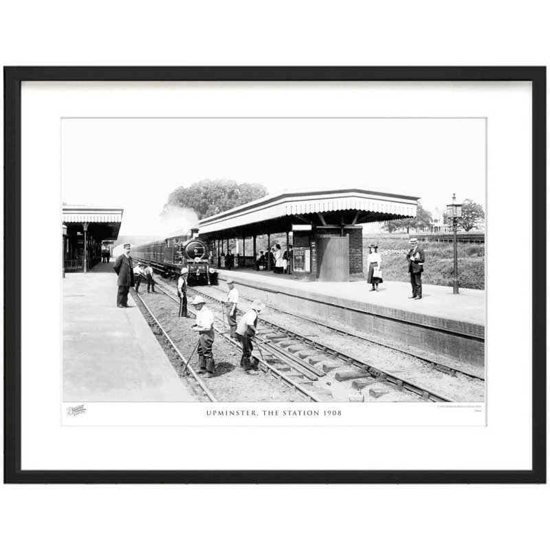 Upminster, The Station 1908 by Francis Frith - Single Picture Frame Print, 40cm H x 50cm W x 2.3cm D