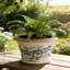 Jardinière en céramique 5,3 x 5,3 x 5,1 po à motif floral, ensemble de 4