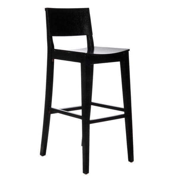 Tabouret 30 "en bois massif Ahreanna, Noir