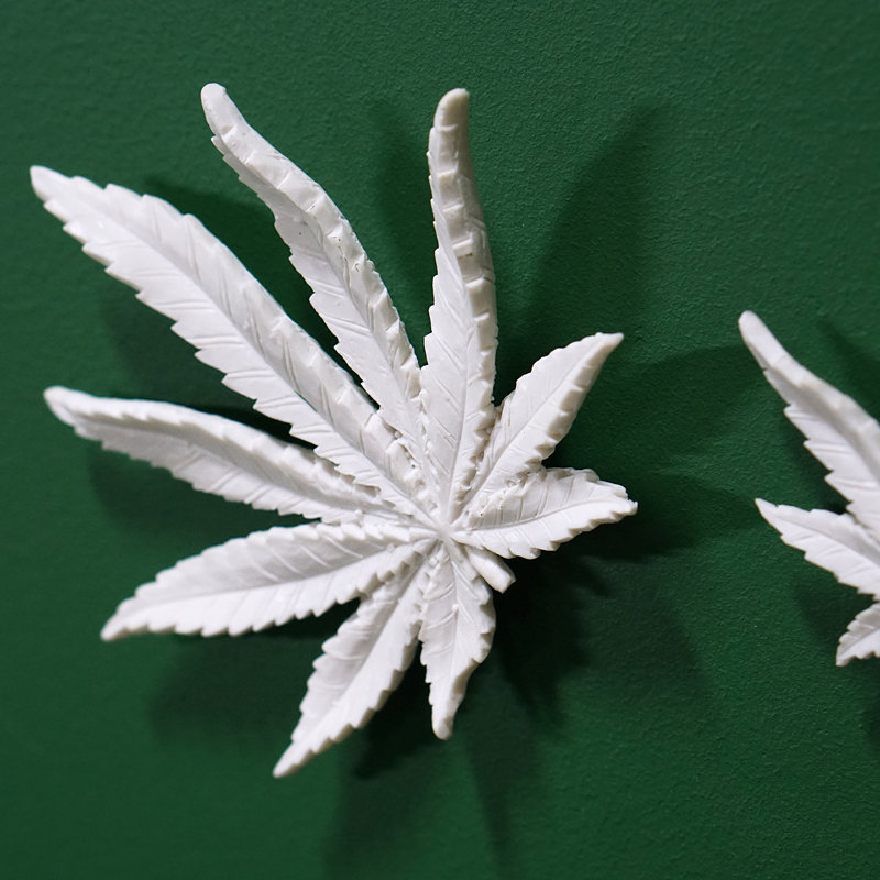 Jeu de feuilles de marihuana
