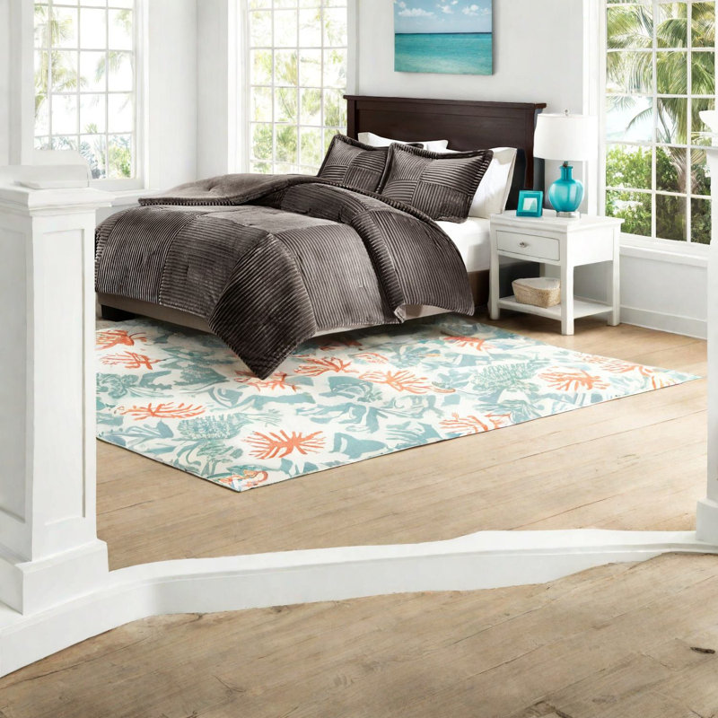 Premium Brown Grey Bedding Sets, Plush Polyester, Cozy Modern Design