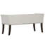 Banc rembourré crème avec tissu à pilules et dossier rembourré, structure en bois massif, pour les sièges d'entrée en mélange de lin-1041719696
