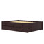 Lit plateforme double avec lit gigogne et 2 tiroirs, lits en bois massif avec barre d'alimentation, espresso-1067451726-1067451725