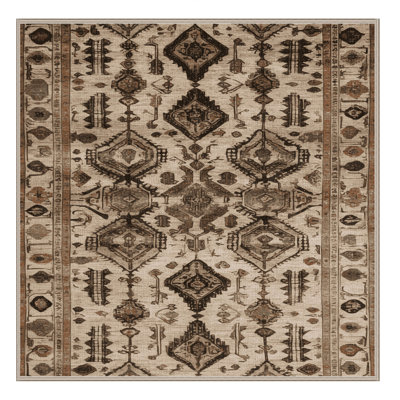 Tapis brun lavable à la machine