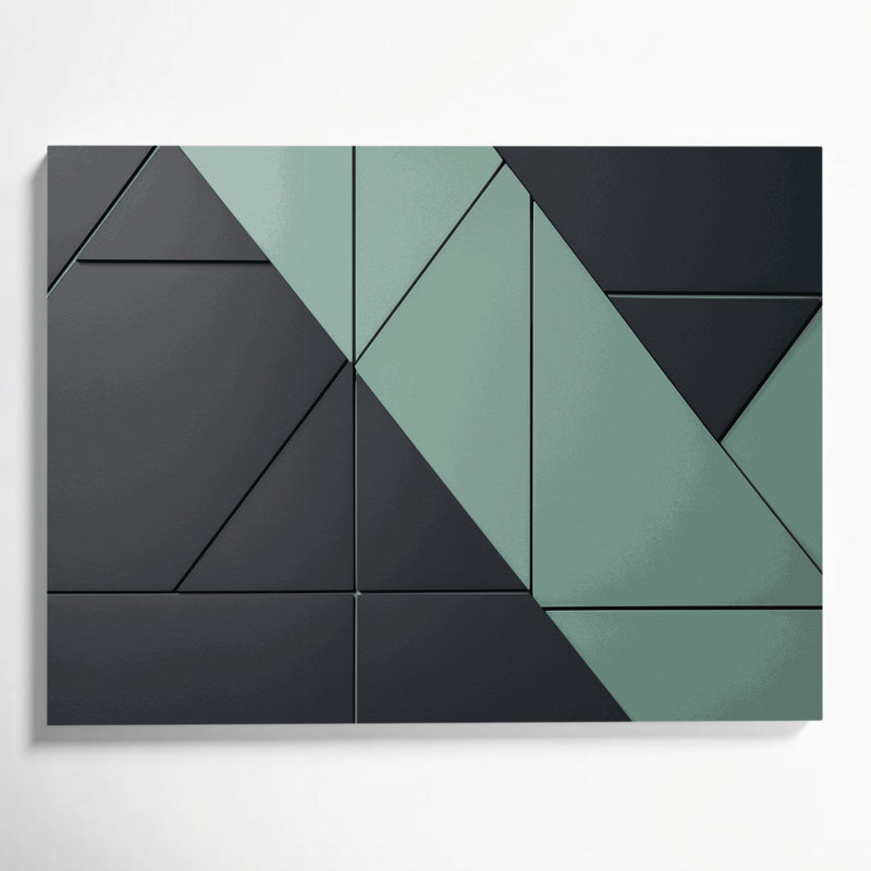 Minimalisme 46, art mural sur toile grise, H 24 po x l 36 po