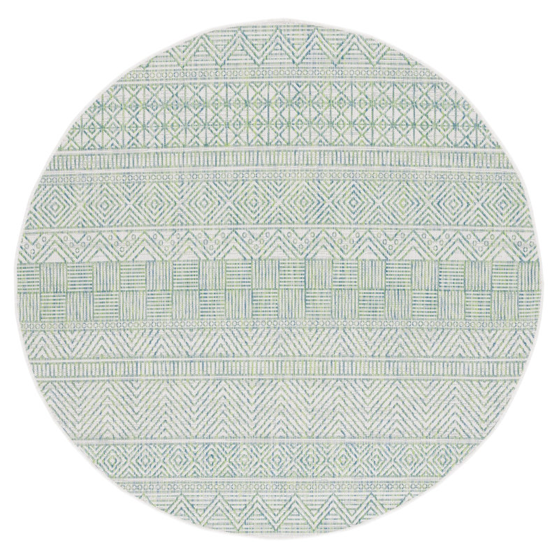 Altia Performance Southwestern Indoor/Outdoor Area Rug, Round 6'7"