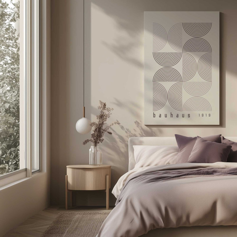 «Warm Taupe Bauhaus», affiche sur toile tendue , H 18 po x l 12 po