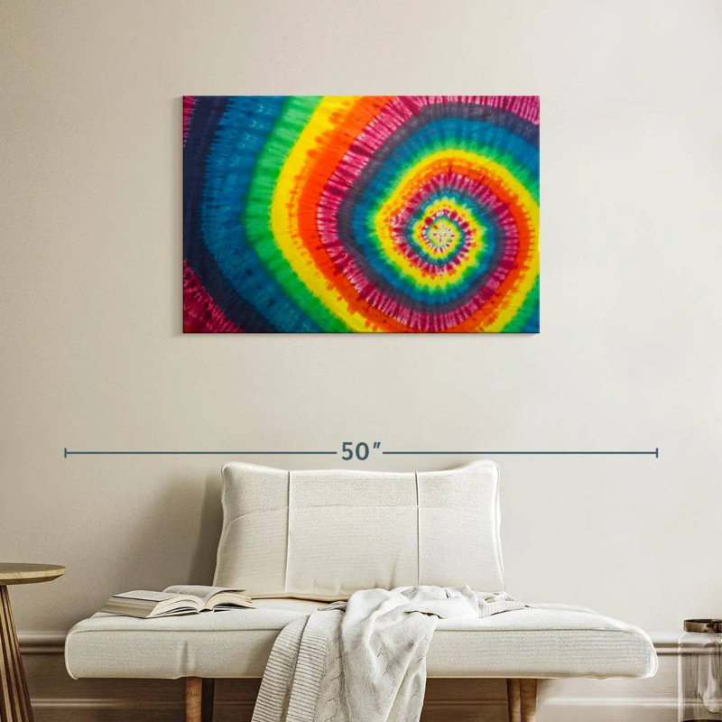Avery Spiral Tie Dye abstrait, H 24 po x l 36 po