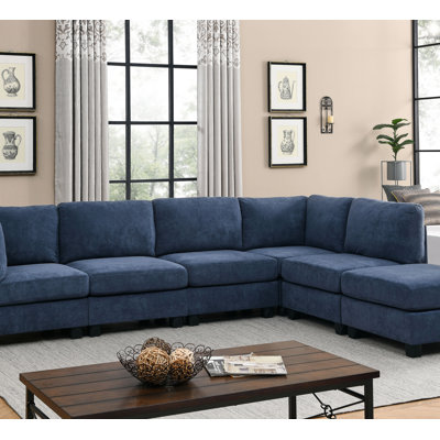 Polyester Modular Sectional Sofa With Tool-Free Assembly