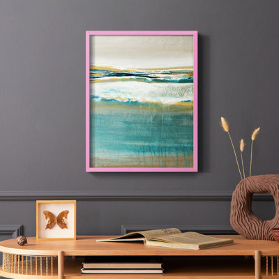 Aqua Quartz V2 Framed Print - Solid Wood