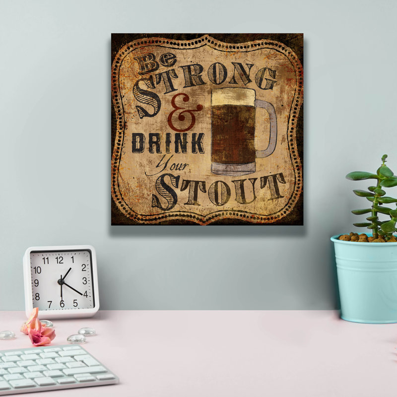 «Strong And Stout» par Art Licensing Studio, art mural sur toile, 18 x 18 po, H 12 po x l 12 po x P 0,75 po