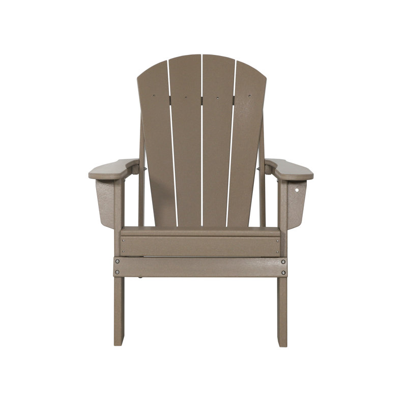 Chaise Adirondack d'extérieur à trois pieds, Brun clair