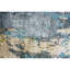 Tapis gris / turquoise noué à la main-66707975