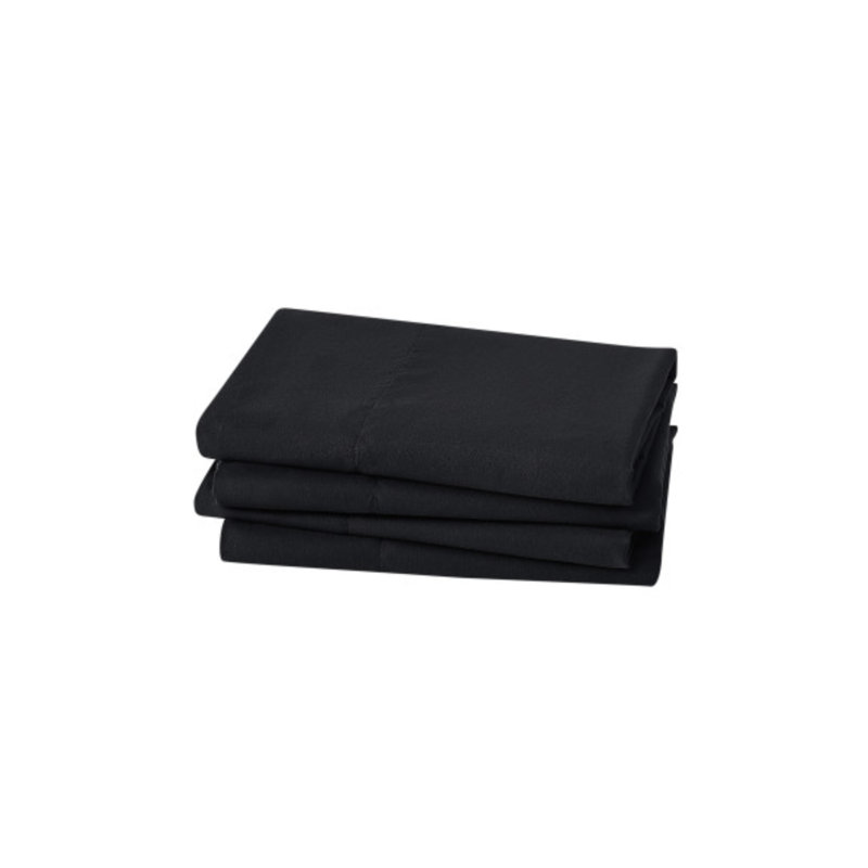 4 Piece Pillowcase Case Pack, Standard Pillowcase, Black