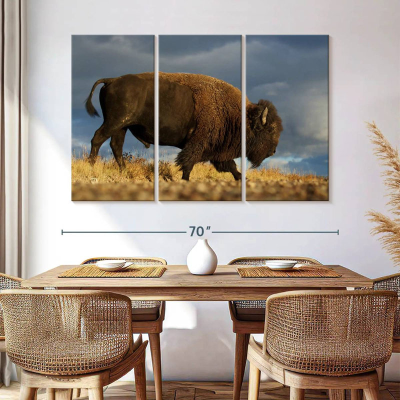 Brampt Walking American Bison, 42" H x 65" W
