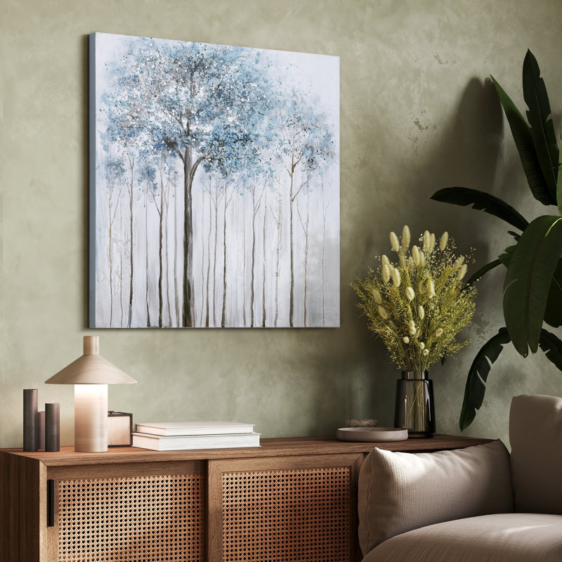 «Winter Forest 1 Textured Metallic» par Martin Edwards, reproduction d'art sur toile tendue