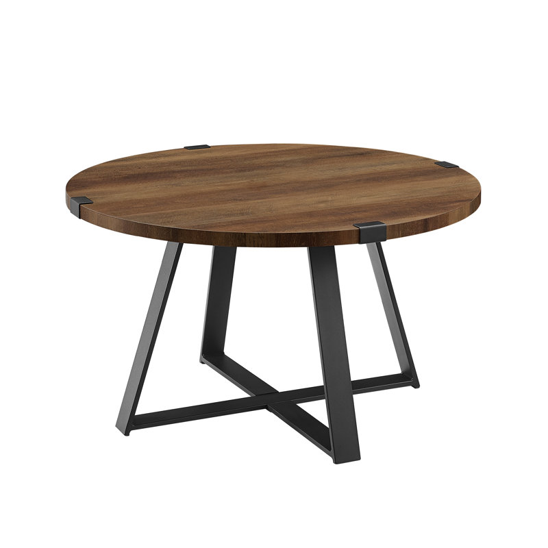 Irvine Cross Legs Coffee Table, Rustic Oak