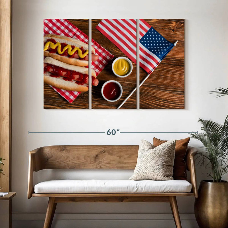 American Hot Dogs, H 32 po x l 50 po