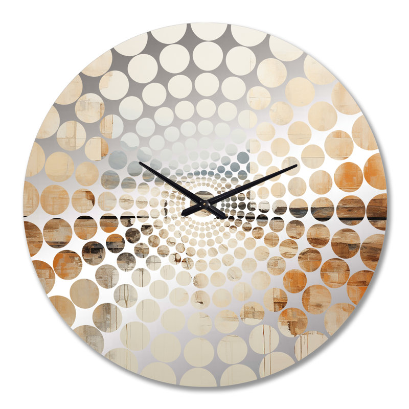Horloge murale Amiliah - Collages abstraits, Grand