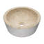 Lavabo de salle de bain vasque circulaire en pierre beige
