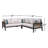 Townsend Outdoor 5 Person Sectional Seating Group With Sunbrella Cushions-99997793