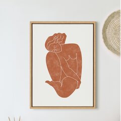 Nude Contour Sketch I Framed On Paper by Ethan Harper Print