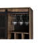 Armoire à vin en chêne noir et rustique avec verre obscur pour un rangement impressionnant