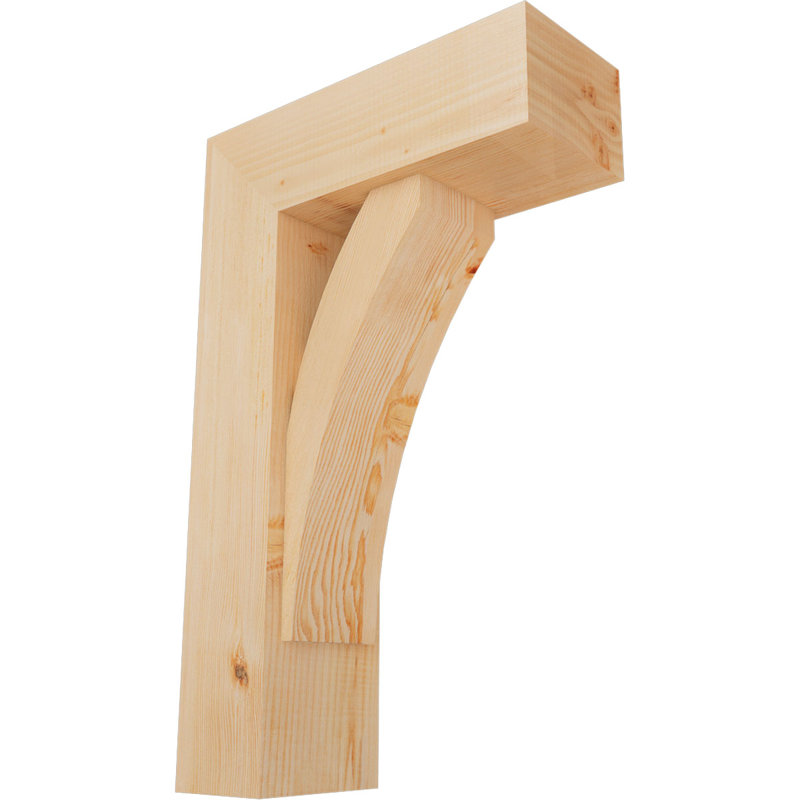 Thorton Block Bracket with Offset Brace, 32 x 20, 7 1/2"W Douglas Fir (Smooth)