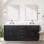 Ensemble de meuble-lavabo double avec robinet et miroirs
