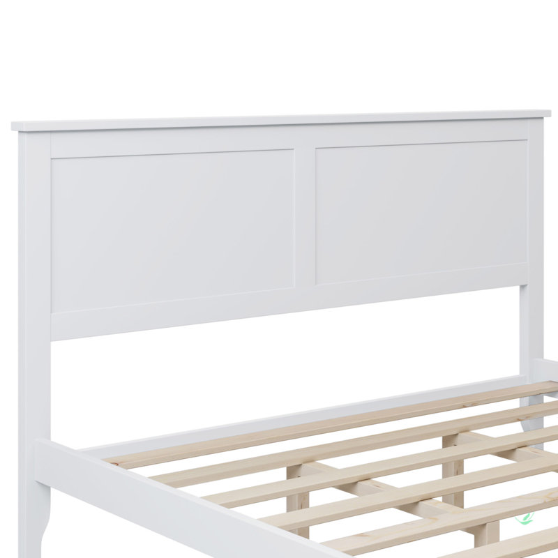 Lit plateforme Modern, Blanc, Grand