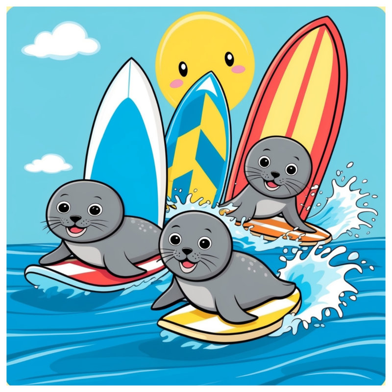 Tapis de bain Sails Surfing Illustration, L 34 po x L 21 po