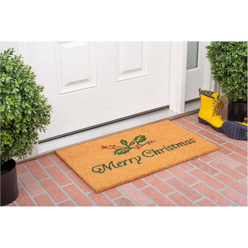 Paillasson Christmas Holly 101882436, 24 po x 36 po (paquet de 2)