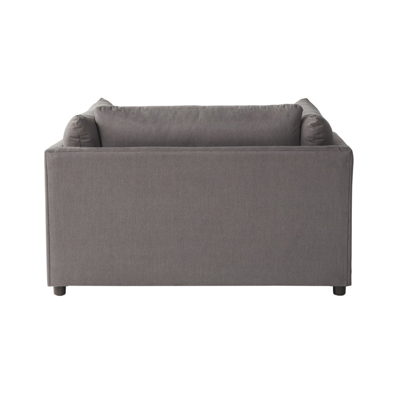 Chaise à assise profonde de couleur gris carbone au look élégant et moderne