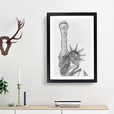 Statue of Liberty in New York City Abstract Art - Picture Frame Graphic Art Print
