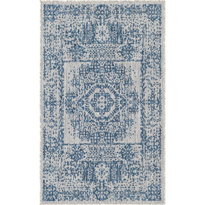 Tapis oriental bleu / gris Cowell