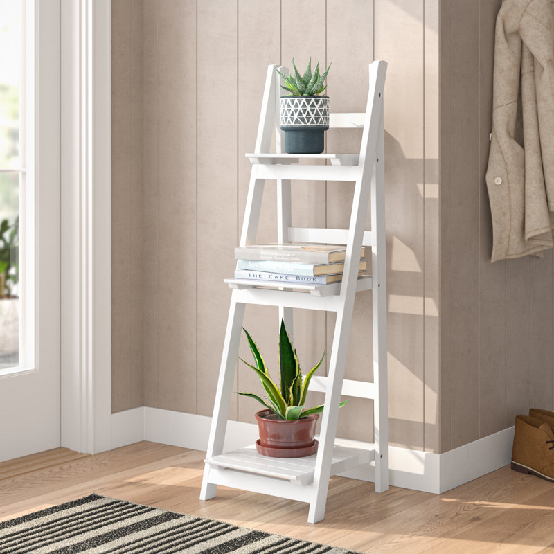 Dashiell 110cm H x 35cm W Wood Ladder Bookcase