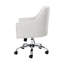 Chaise de bureau en tissu beige avec siège inclinable et pivotant