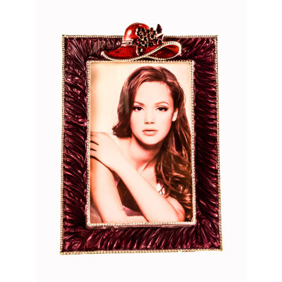 Harle Red Metal Embossed Picture Frame