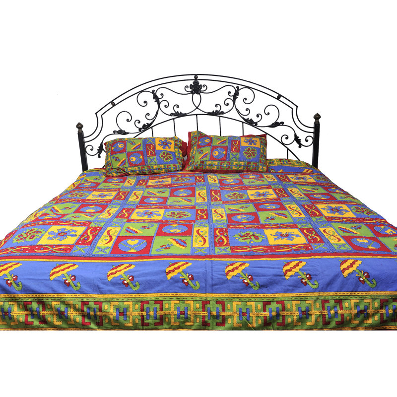Rayon Floral Coverlet
