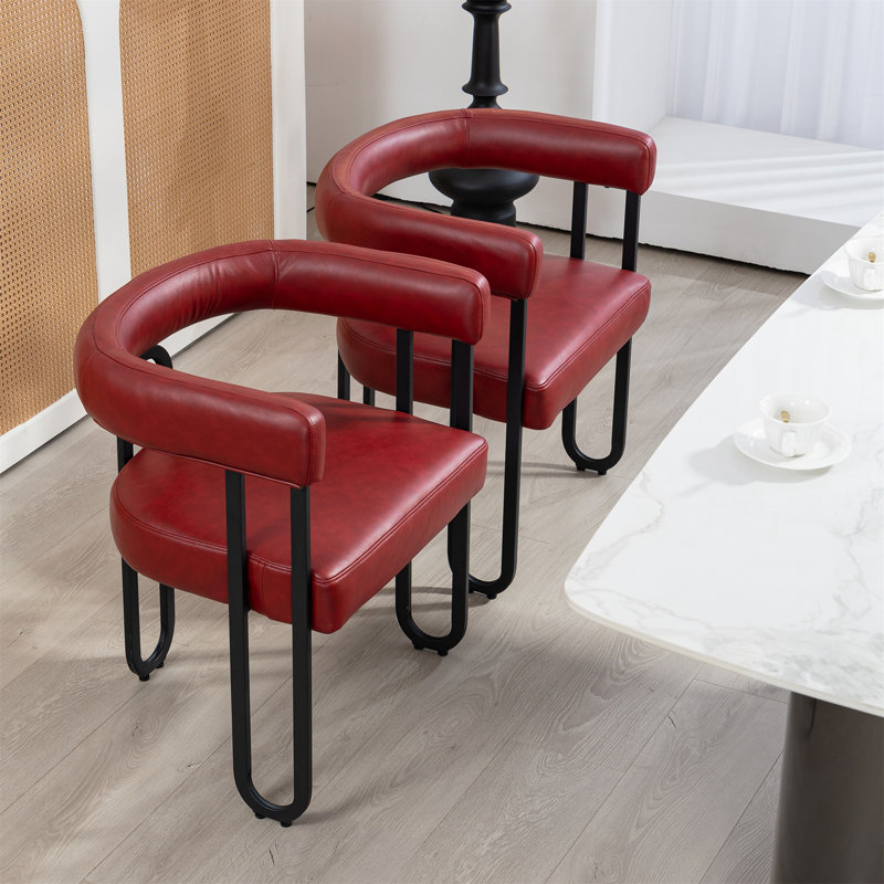 Chaise avec accoudoirs de cuisine Braymore, 2, Vin rouge