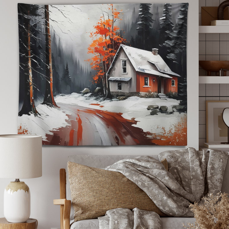 - Tapisserie murale paysage, H 50 po x l 60 po