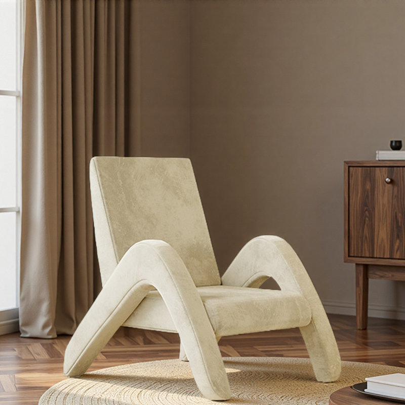 Creative & Unique Single Leisure Chair., Cream